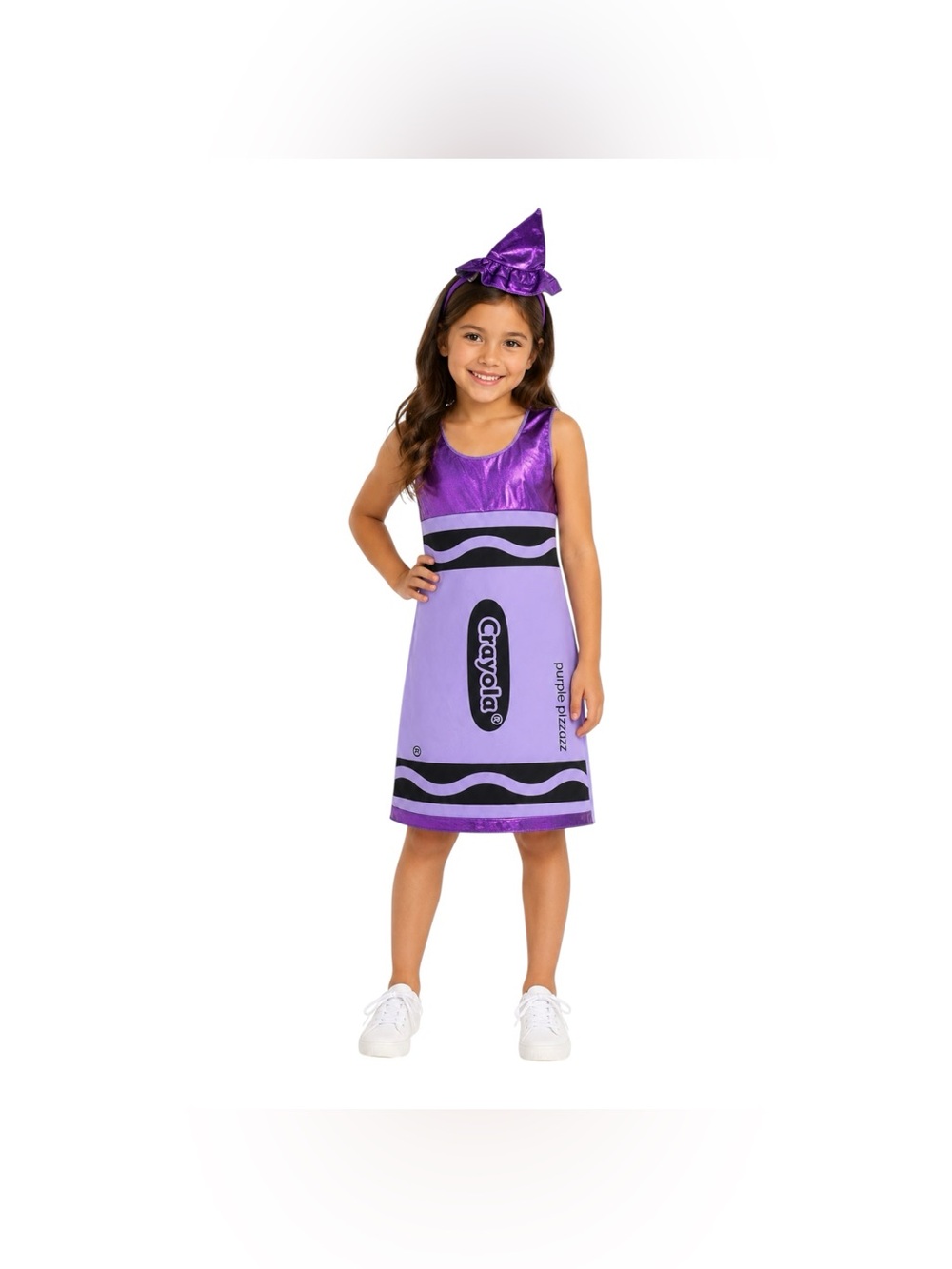 Spirit Crayola Crayon Purple Pizzazz Girl's Large 10 -12 Halloween Costume Dress
